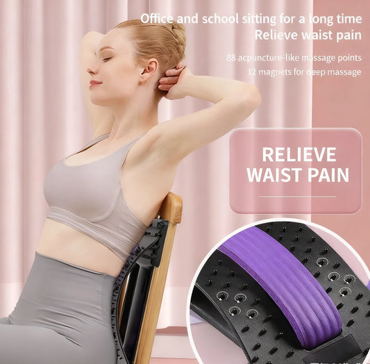 Lumbar Support Back Massager for Spine Pain Relief
